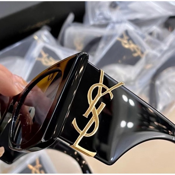High Quality Black Sunglasses with Gold Accents - Picture 2 of 3